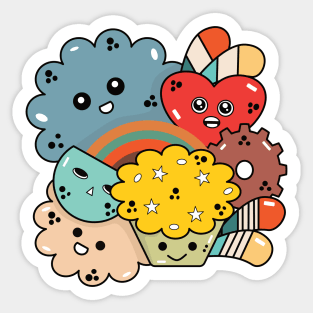 Kawai cute doodler Sticker